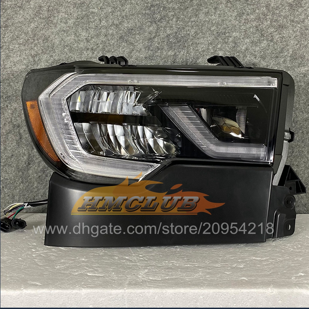 New Car Head Lamp For Toyota Tundra 2007-2013 Years LED Head Light Sequoia 2008-2018 with Sequential Indicator 2007 2008 2009 2010 2011 2012 2013 HeadLight Turn Signal