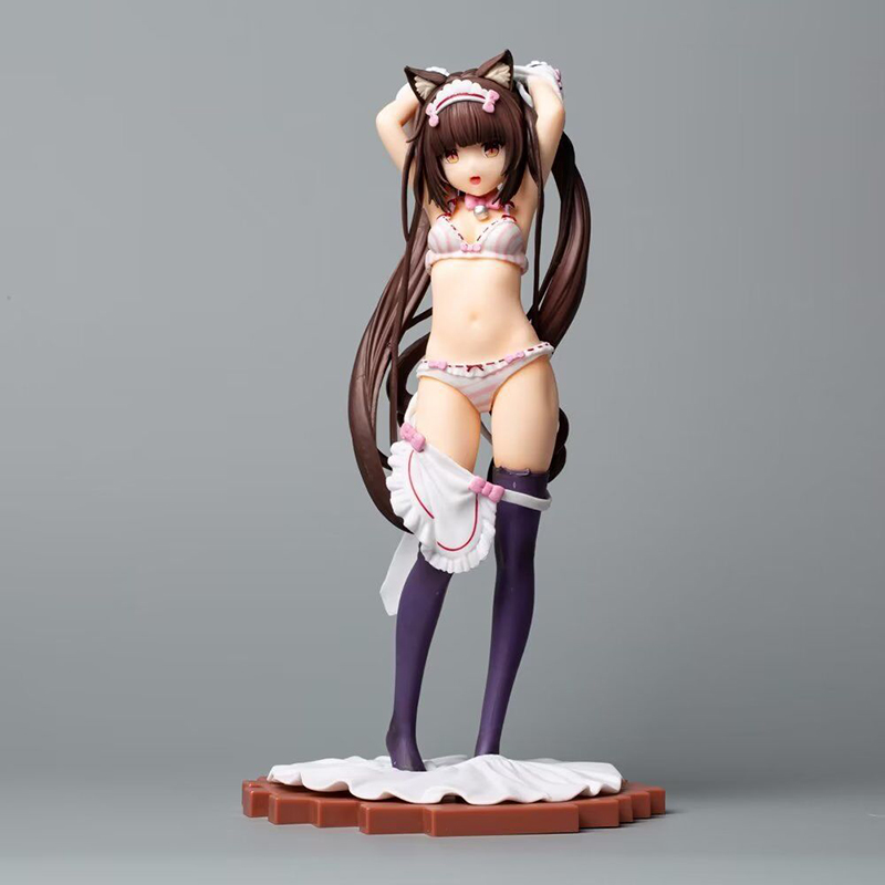 Komik Oyuncaklar Erik Nekopara Chocola Vanilya Giydirme Zamanı 1/7 Ölçekli PVC Action Figür Anime Figür Modeli Oyuncaklar Koleksiyon Bebek Hediyesi