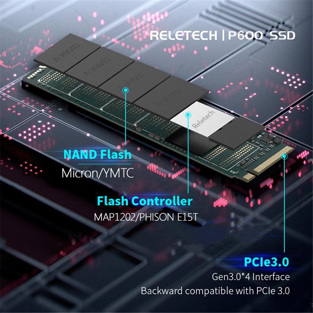 Drives Reletech M2 SSD NVME 1TB 500G SSD M.2 IE SSD Disque à semi-conducteurs interne Disque Ordinateur