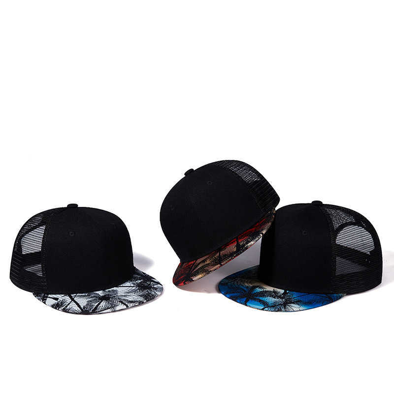 Snapbacks 2022 neuer Hip-Hop-Netzhut, roter Kokosnuss-Hut mit flacher Krempe, Sommerhut G230508