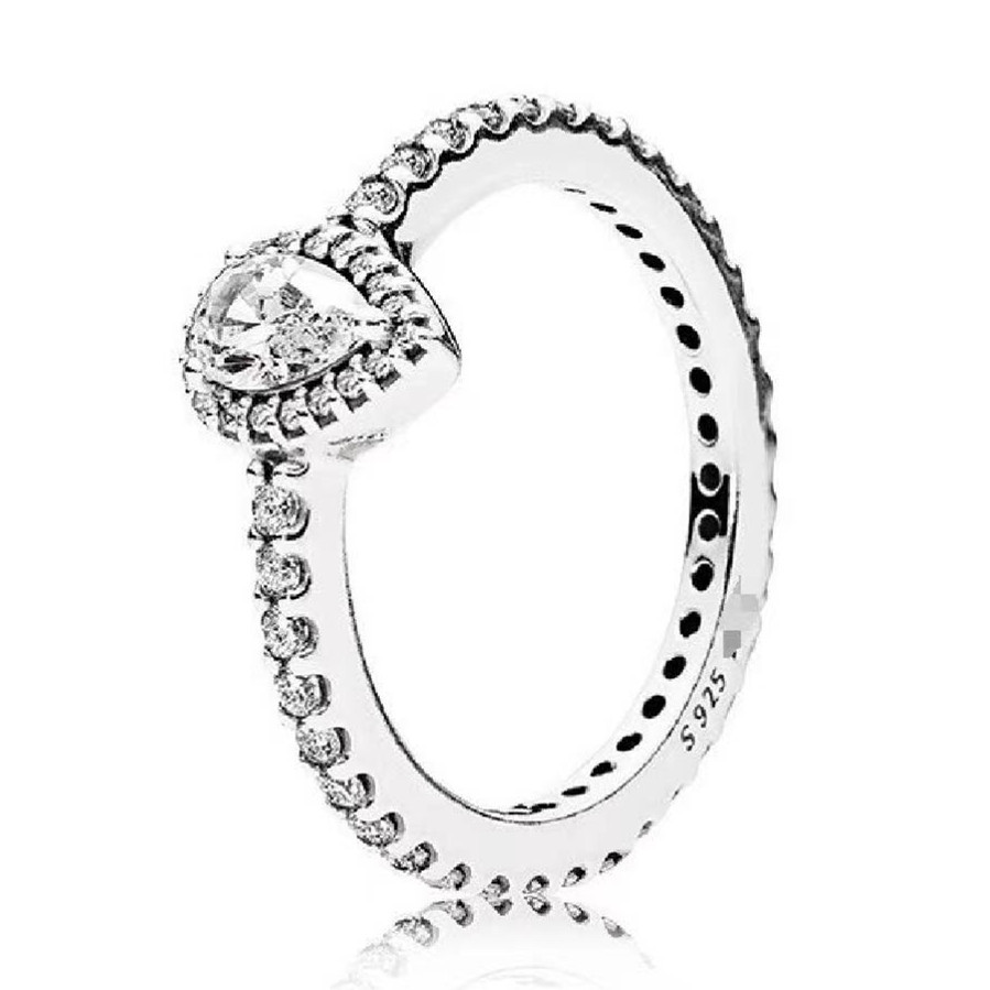 925 Sterling Silver Pandora Bague Brillant Amour Papillon Style Mode Tempérament Couples À Bague Classique Bijoux Livraison Gratuite