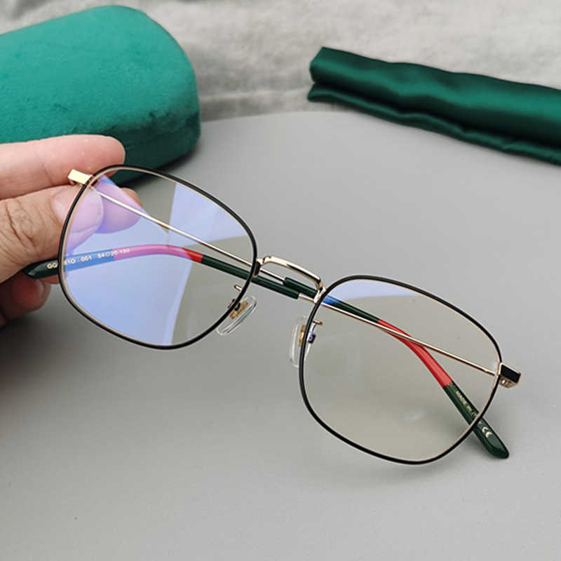 Sonnenbrille zum Sammeln: Xiao Zhans gleiche silberne Brille für Männer gg0681, ultraleichter quadratischer Vollrahmen aus Titanlegierung für Frauen, kann mit Myopie-Gläsern ausgestattet werden