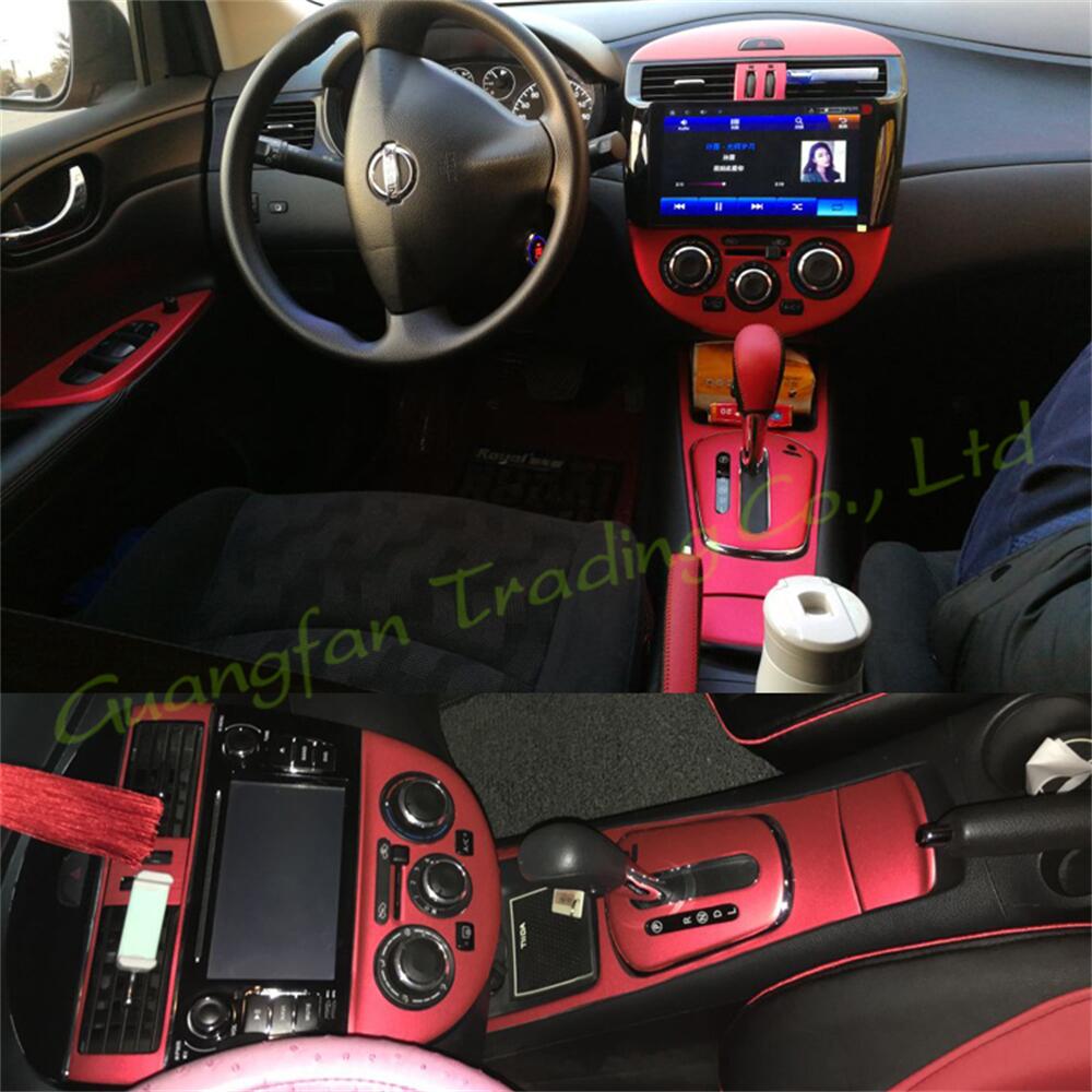 For Nissan TIIDA 2011-2015 Car-Styling 3D/5D Carbon Fiber Car Interior Center Console Color Change Molding Sticker Decals