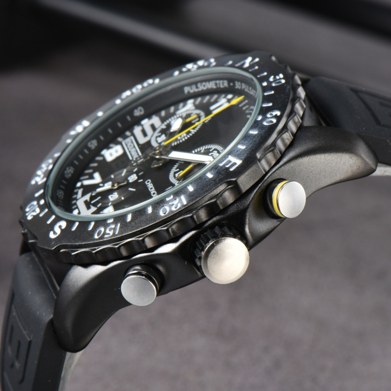 Luxe herenhorloge Quartz Endurance Pro chronograaf 44 mm horloges Meerdere kleuren rubberen herenhorloges Glazen horloges