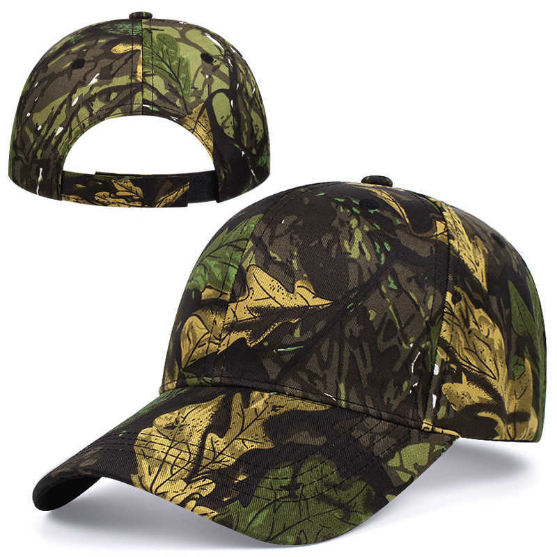 Snapbacks Nueva selva camuflaje algodón gorra de béisbol de los hombres deportes al aire libre camping montaña visera sol verano mujer sombrero G230529