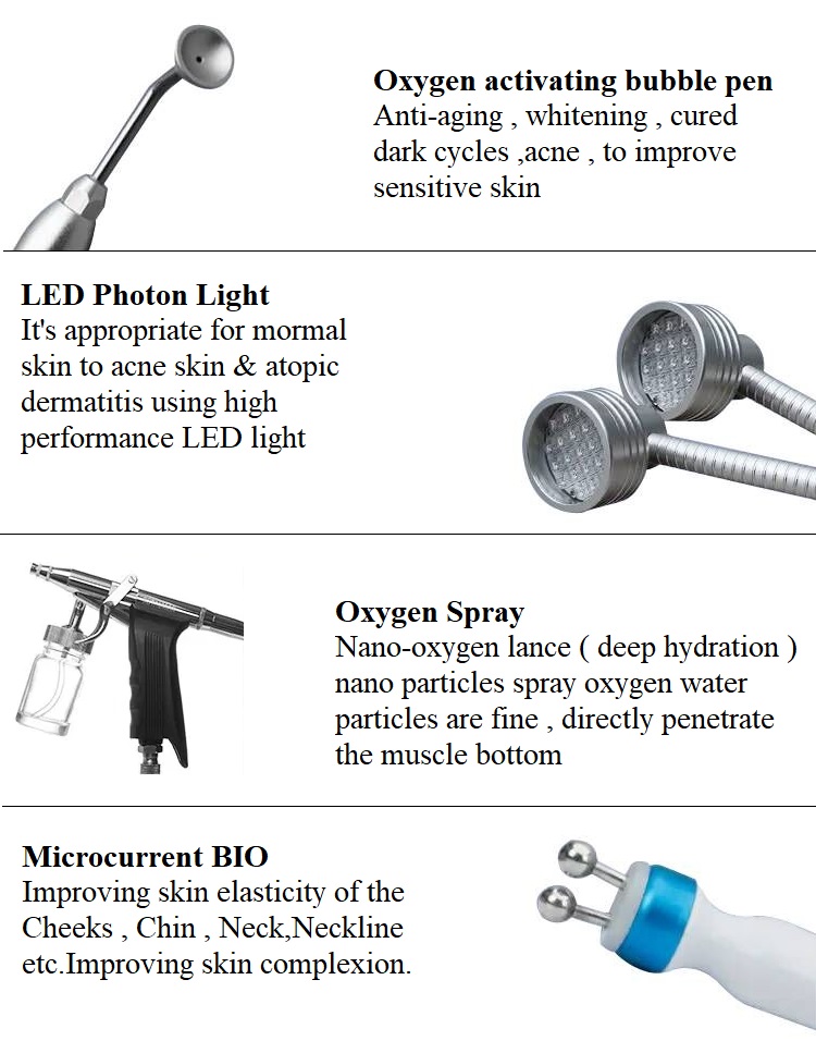 Nouvelle arrivée 14 en 1 Hydro Oxygen Microdermabrasion faciale Aqua Peeling Hydra Ultrasound H2O2 Facial Microcurrent BIO Device