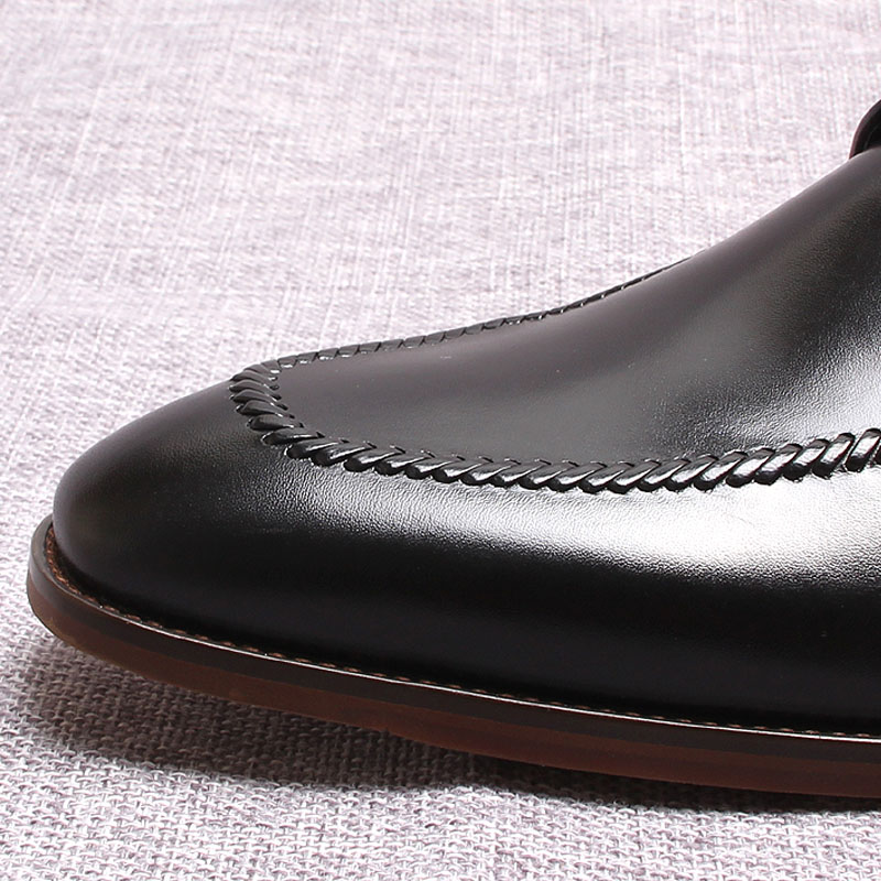 Scarpe oxfords con punta quadrata di marca Scarpe da uomo in vera pelle da uomo classiche classiche da lavoro italiane uomo Calzature di nuovo design