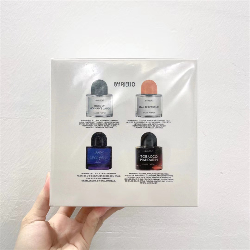 Byredo unisex parfum 10 ml* 0.34fl.oz set edp tabak mandarine roos van no mans land bal d'afrique ruimte woede 4 in 1 parfum spray cadeaubist gratis verzending