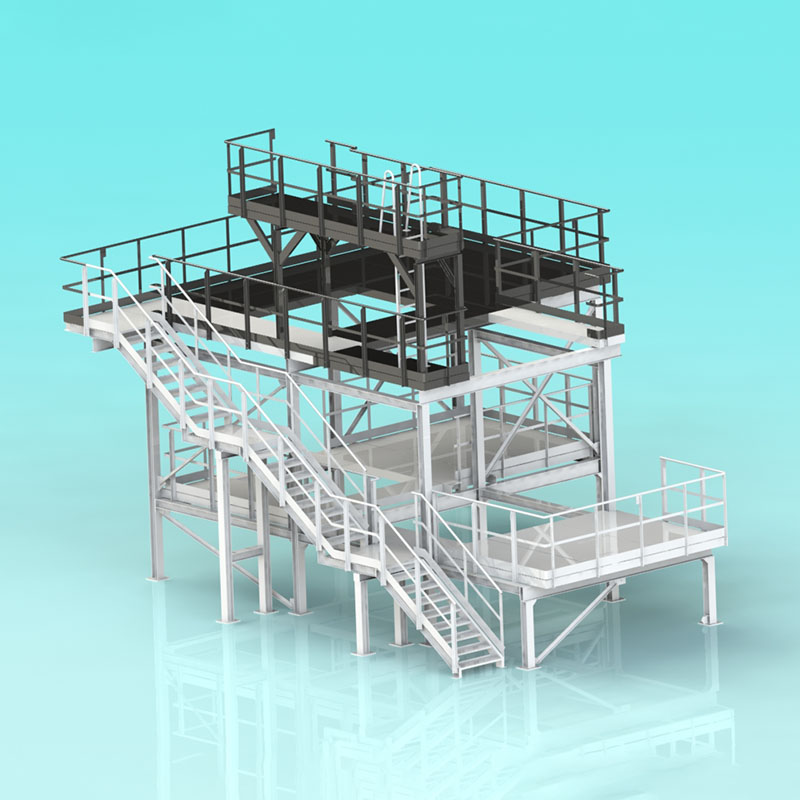 Customized heavy-duty steel structure construction site steel structure by powerful manufacturers