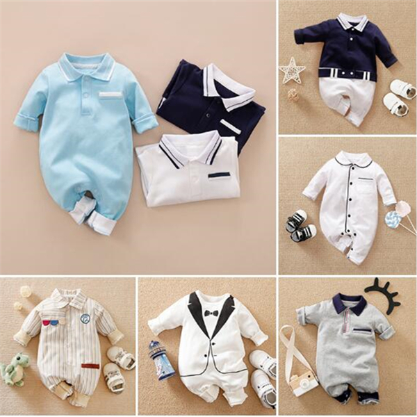 High quality Baby Newborn Jumpsuits Outfit Cotton Jumpsuit set Infant Boy Girl crawl Rompers