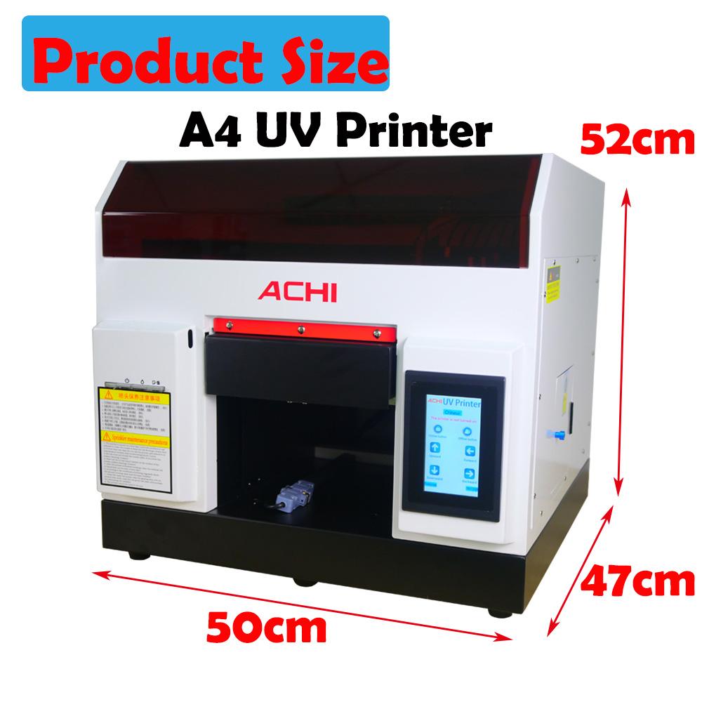 Skrivare A4 LED Digital UV -skrivare Automatisk plattskrivare för lädertelefon PVC -platta/akrylplatta/trä/metallplatta med UV -bläck