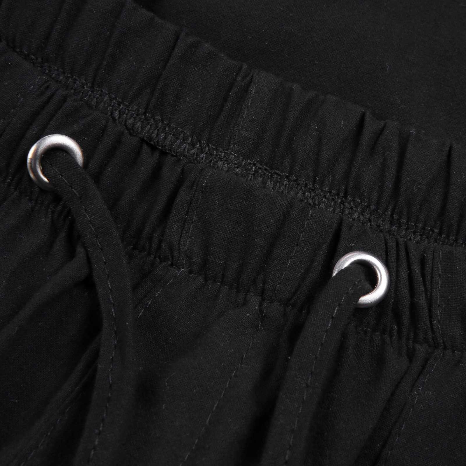 Short femme Livraison gratuite de pyjama bermuda taille élastiquée coton lin avec poches short oversize femme P230530
