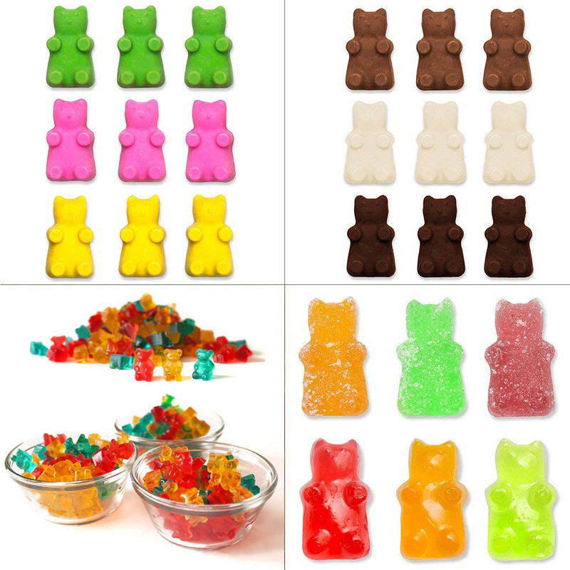 New Silicone Forms Silicone Mold Gummy Bear Shape Bear Mould Jelly Bear Cake Candy Trays With Dropper Rubber Chocolate Maker