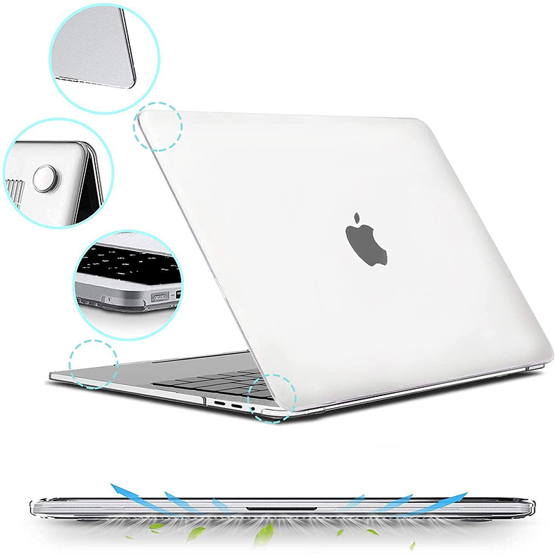 Casos transparentes do MacBook para MacBook Air Pro 11 12 13 14 15 15 polegadas CRISTAL CRÍNICAS ENTERRA CASO DE LAPTOP DE CORPO COMPLETO COMPLETO A1466 A1932 A2681 A1706
