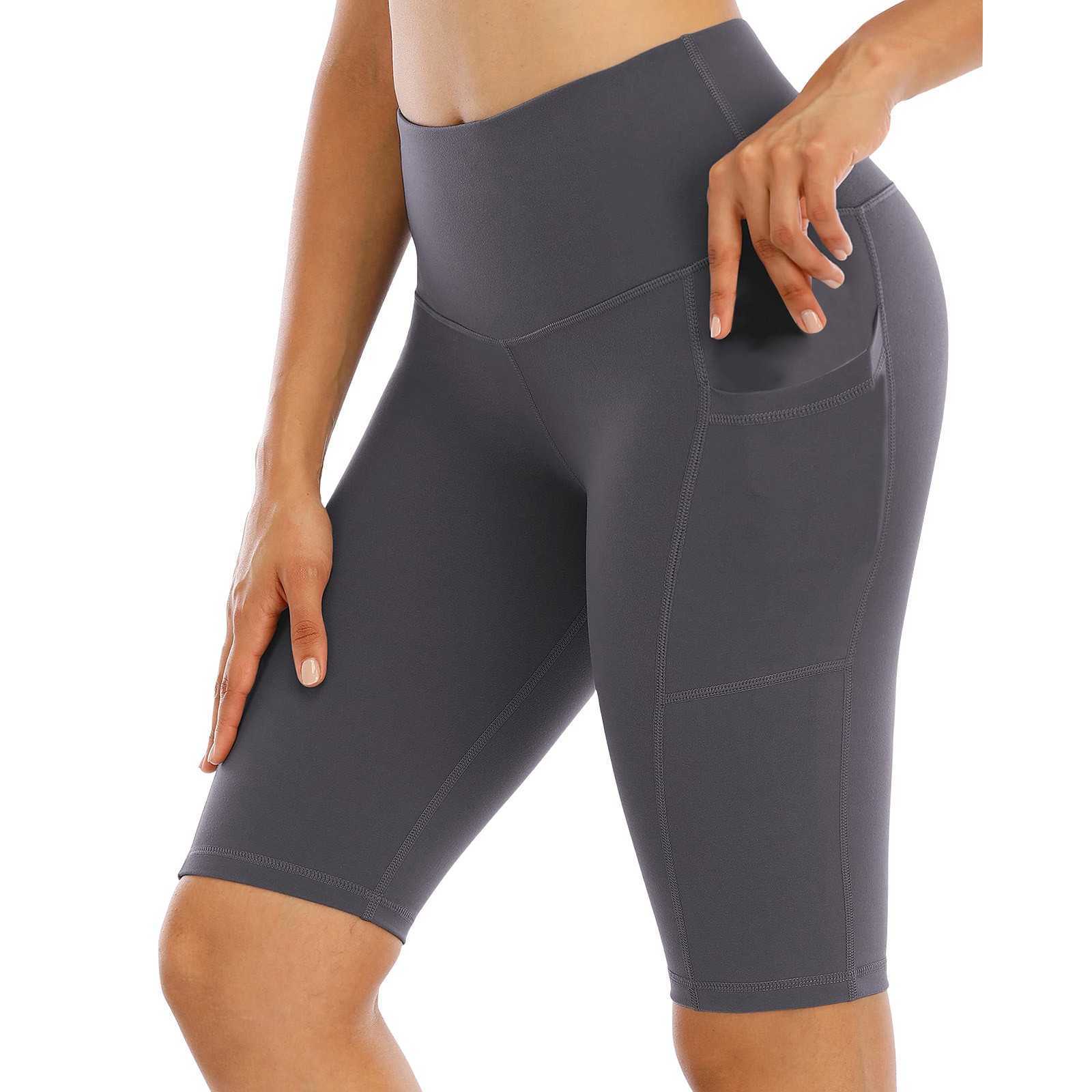 Shorts femininos com bolsos Summer Feminino de ciclismo shorts shorts de cintura alta roupas de rua p230530