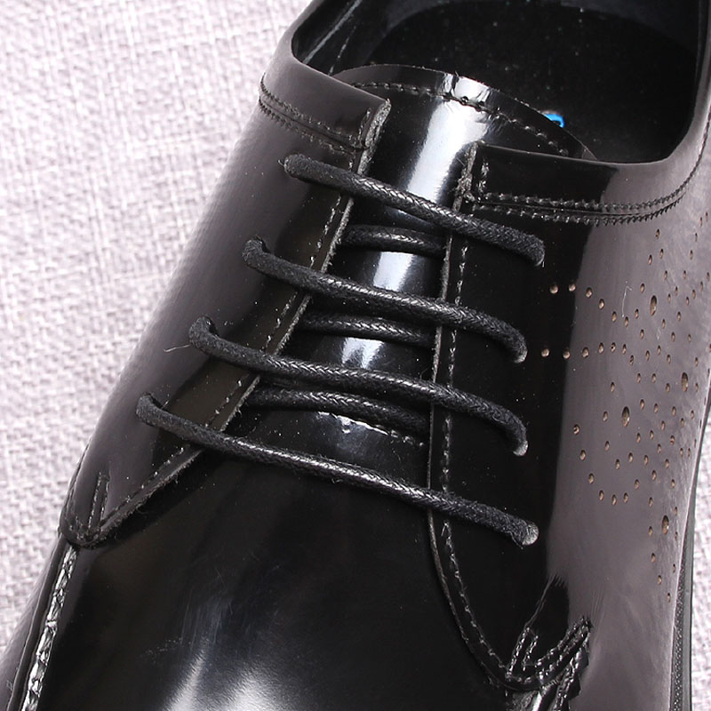 Высококачественное оксфордское свадебное платье Man Обувь Формальное офис Black Best Men Shoes Обувь искренняя кожаная ботинки круглой головы