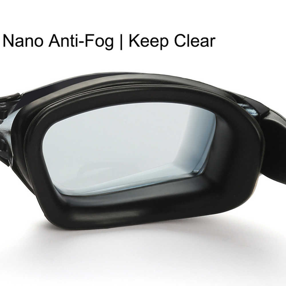 Goggles homens mulheres profissionais impermeáveis ​​anti nevoeiro carros de natação Goggs piscina de água esportes de água Óculos com tampões para os ouvidos de silicone AA230530