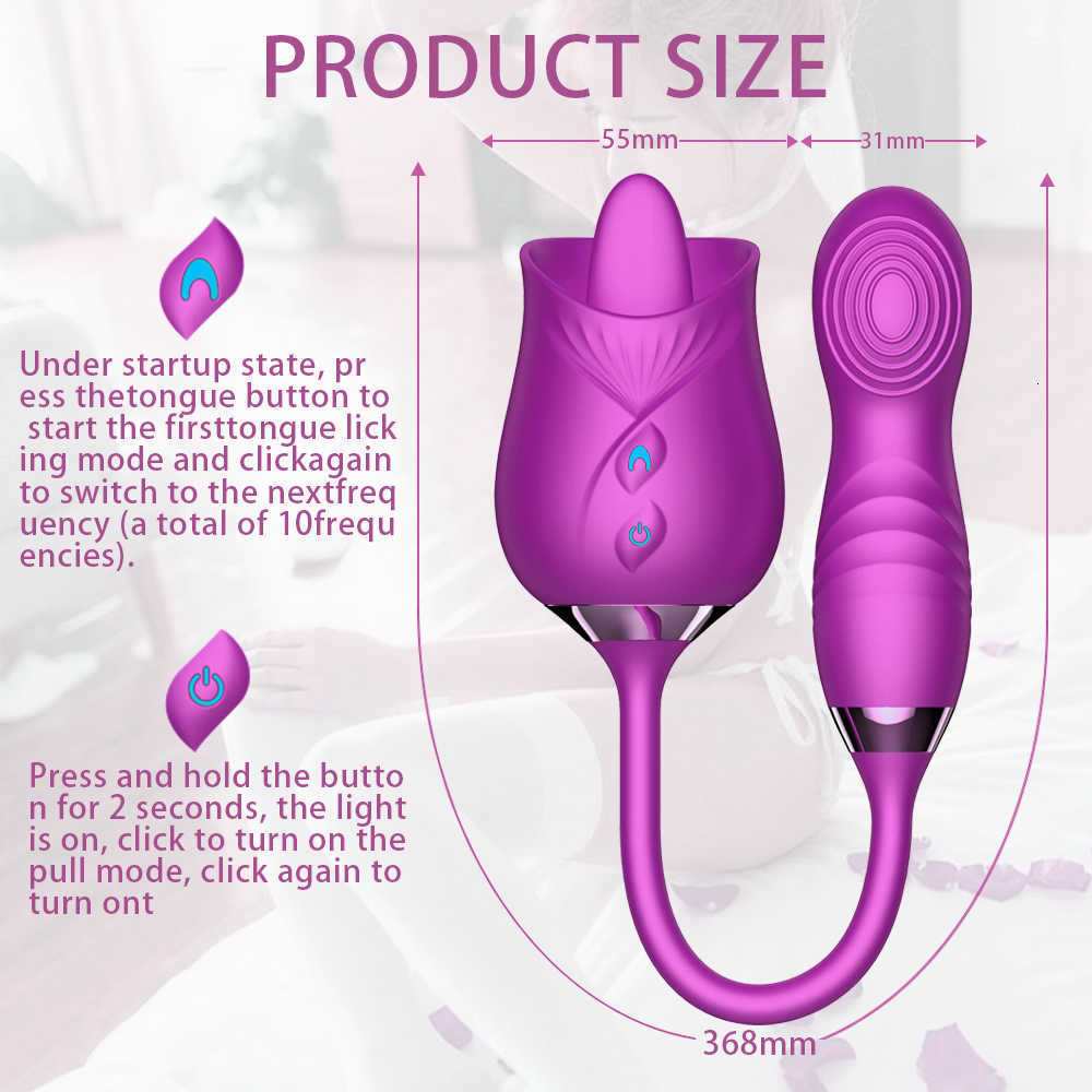 Massager 10 Speed ​​Rose Sucking Vibrator CLIT SUCKER NIPPLE CLITRAIS STIMULATION G SPOT VIVATING Kvinnlig onani för kvinnor