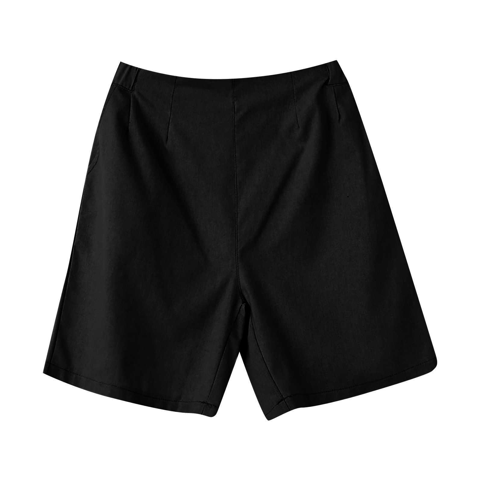 Women's Shorts Loose cotton elastic summer women's wide leg with pockets high waisted shorts street clothing P230530