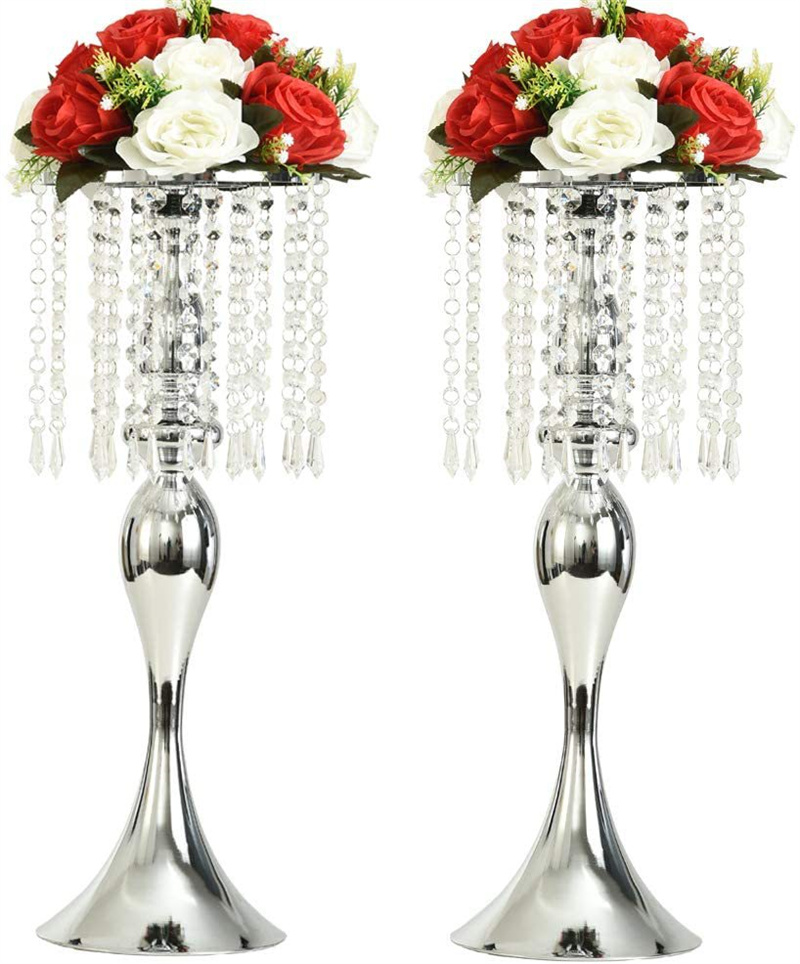 Soporte de candelabros para bodas, mesa de hierro dorado y plateado, bandeja de flores, decoraciones para el hogar
