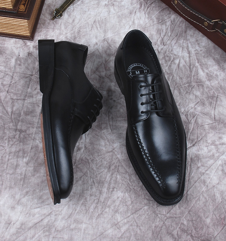 Черные коричневые мужские одежды обувь искренняя кожаная кружевная шнур