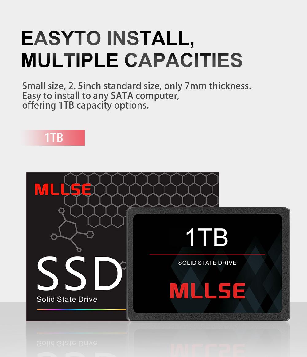 Drives MLLSE SSD 1TB 128 Go 256 Go 480 Go 512 Go SSD HDD 2,5 '' SSD SATA SATAIII DRÉDURE SUSH INTERNE SOSI