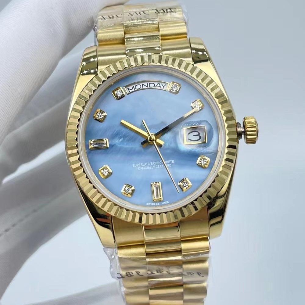 Luxe designer kijkt van hoge kwaliteit heren diamant horloge ijs uit Moissanite automatische dategevel mannen kijken ss montre