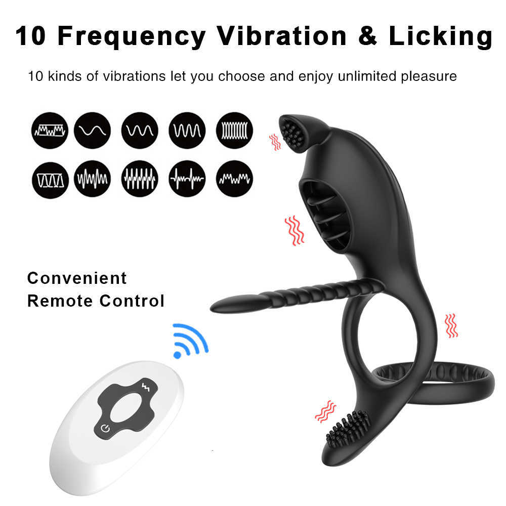 Couples Vibrator Penis Cock Ring Vagina Anal Clitoris Sucking Delay Ejaculation Ball Stretcher for Men Sexshop