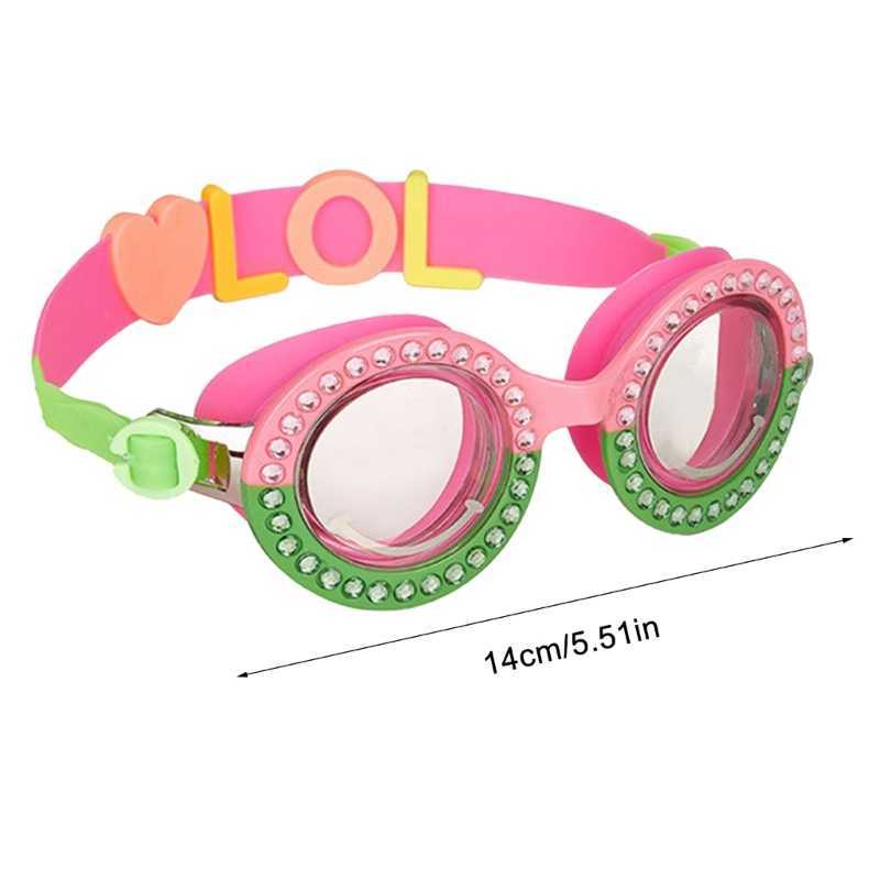 Goggles Kids Swimming Glasses With Anti-dim och UV-skydd NS No Aking FXIB-rem Swim Goggs för barn Eyewear AA230530