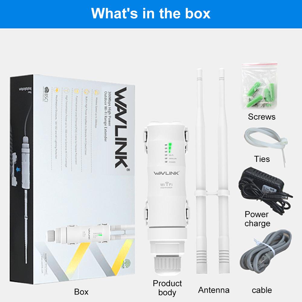 Routers Wavlink AC600 High Power Wifi Wifi Router/Access Point/CPE WiFi WiFi Repetidor Dual Dand 2.4/5GHz 2x7dbi Antena Poe