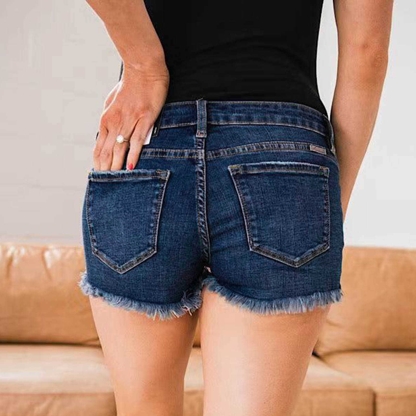 Shorts d'été denim haute grande taille décontracté taille moyenne vêtements de rue vêtements de travail Denim shorts d'été pour femmes P230530