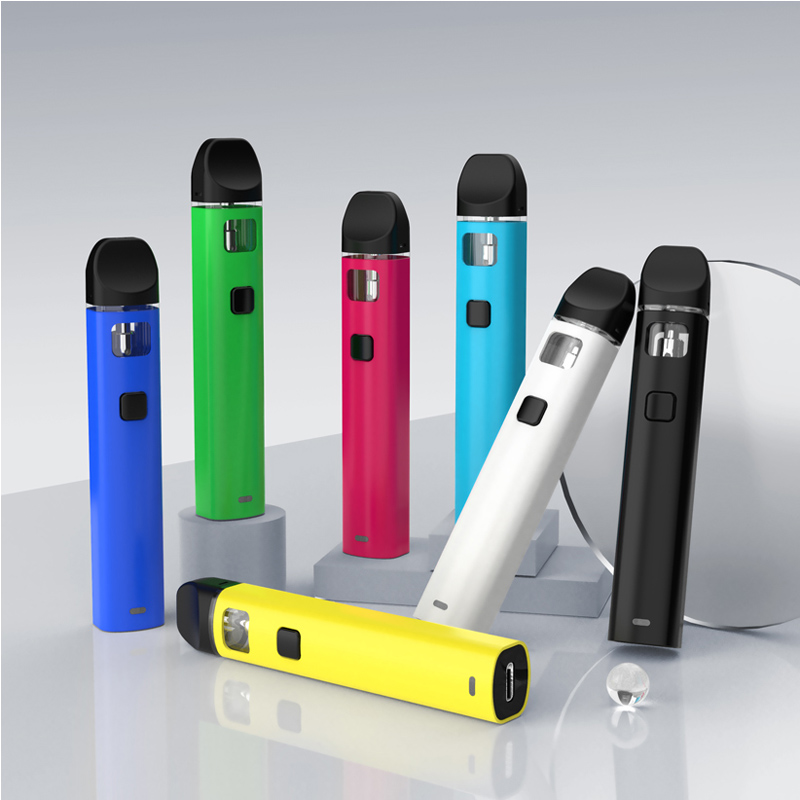 2 ml Foaio M2 Vape desechable Pod Pen 500 mAh Voltaje ajustable Precalentamiento Batería Recarga Tipo C Vaporizador de aceite grueso Pluma