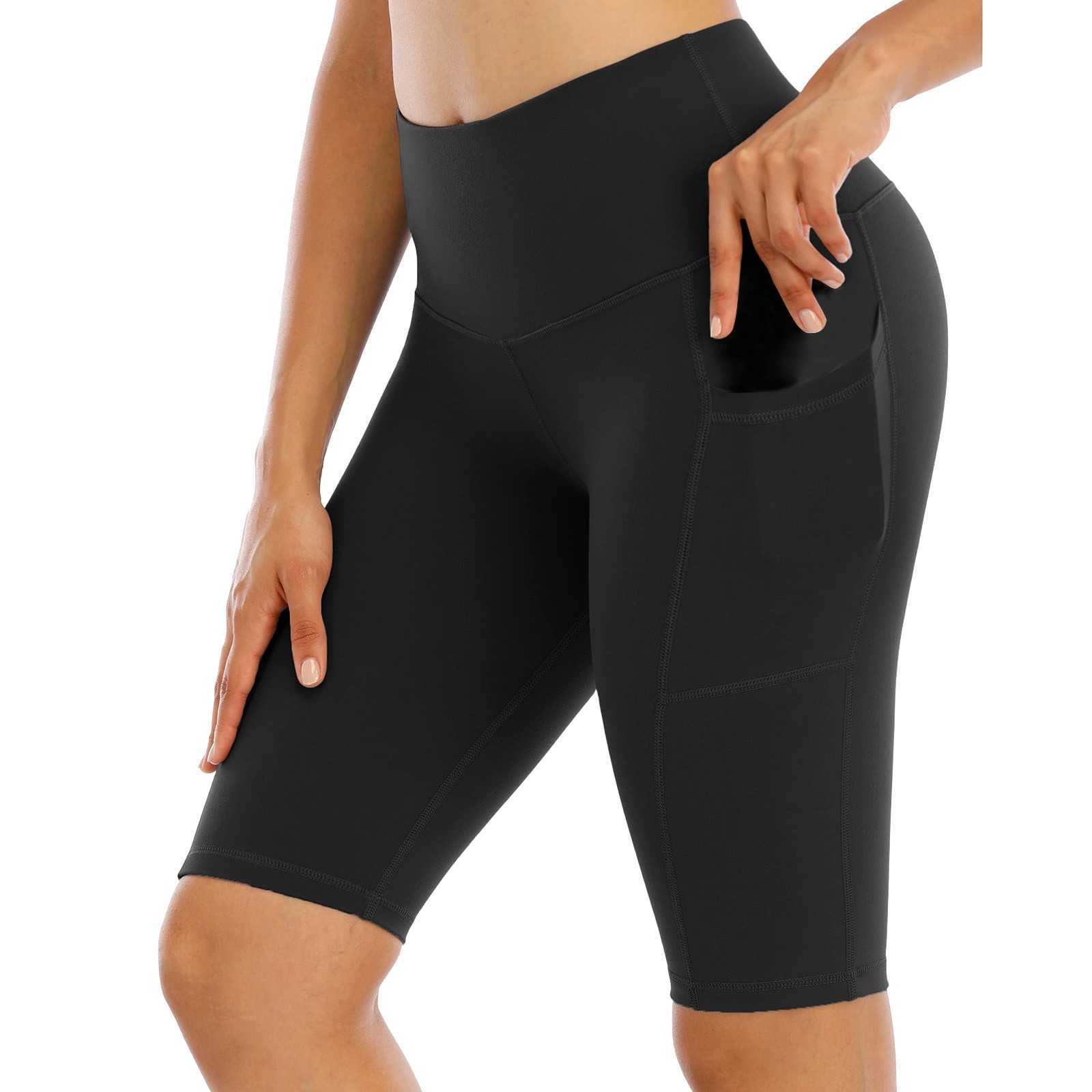 Shorts femininos com bolsos Summer Feminino de ciclismo shorts shorts de cintura alta roupas de rua p230530