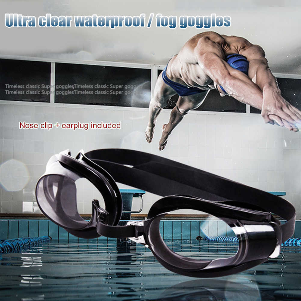 Goggles Profissional NATAÇÃO GOGGS HD CARRO ANTIMPOLA ANTI-FOG GUDES ANTI-UV EYEGLASSES ESPORTIVOS EYOWARE DE NATA COM TODO DE EAR AA230530