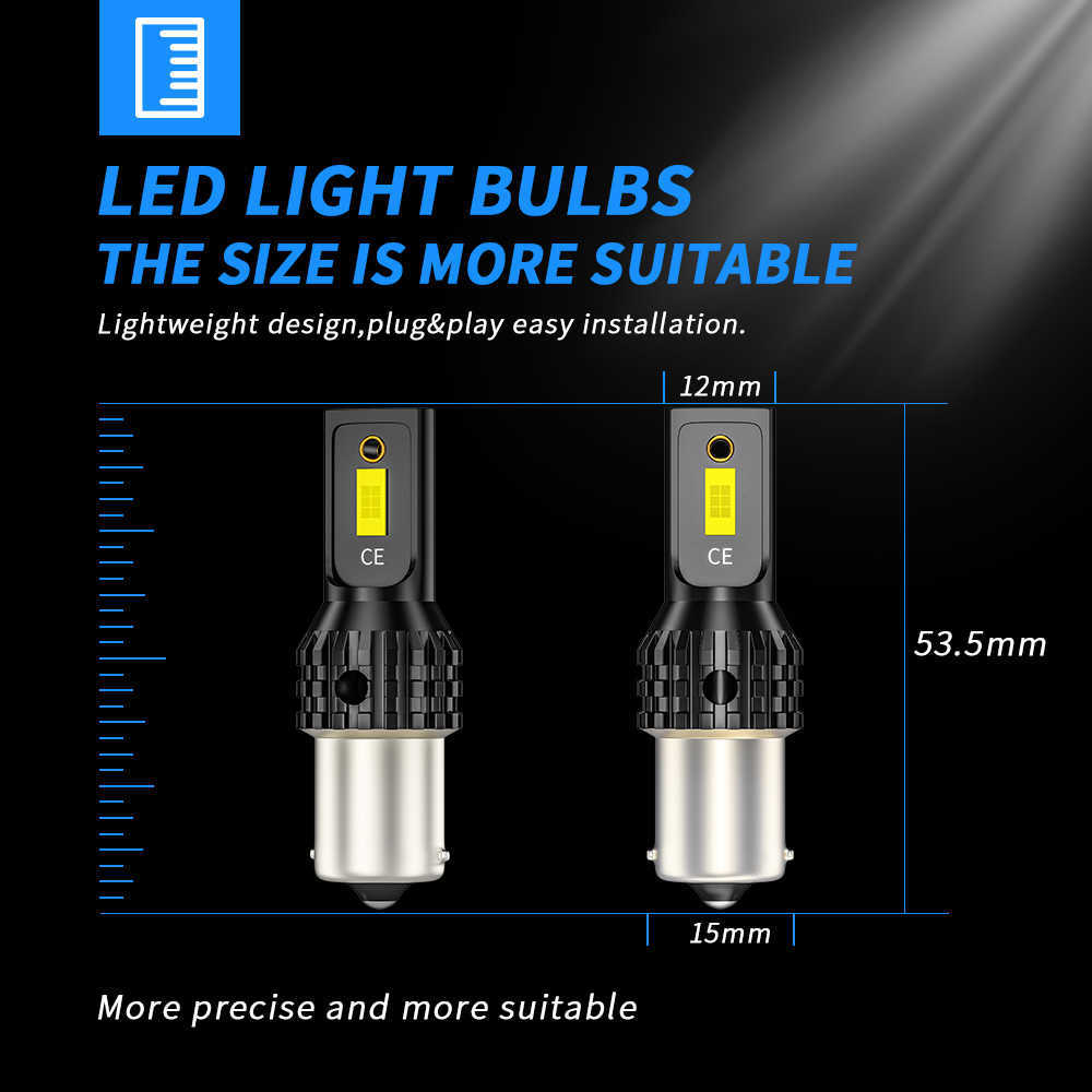 NIEUW SUPER Bright 1156 BA15S P21W 1157 P21/5W BAY15D 7440 W21W WY21W T20 T25 3157 P27/7W AUTO LED LED LED LICHT 12V 6000K