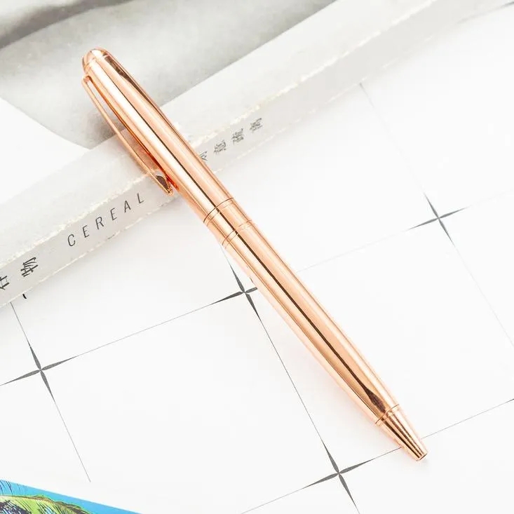 Rainbow Rose Gold Metal Ballpoint Pen Student Teacher Writing Gift Advertising Signature Business Pen Stationery Office Supplies