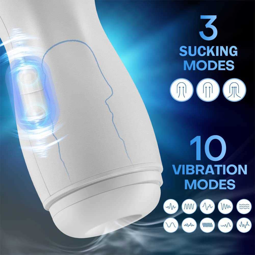 Massager Amortoy Automatic Man Masturbator 10 Vibration Heating Blowjob Sucking Machine Masturbators Vagina Adult Goods for Men