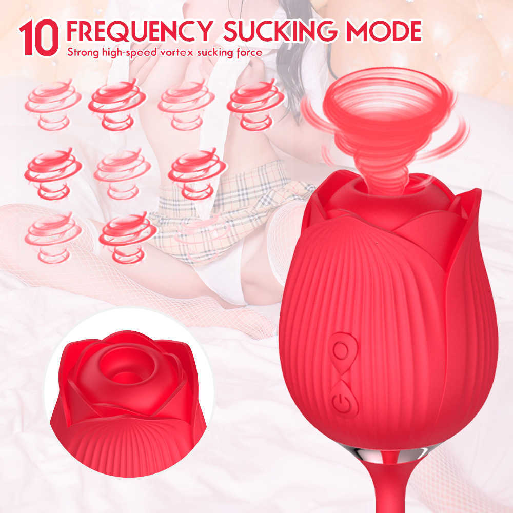 Rose Sucking Vibrator 10 vibration vibrante Clit Suppter Nipple Fuljob Clitoris Stimulation Female Masturbation For