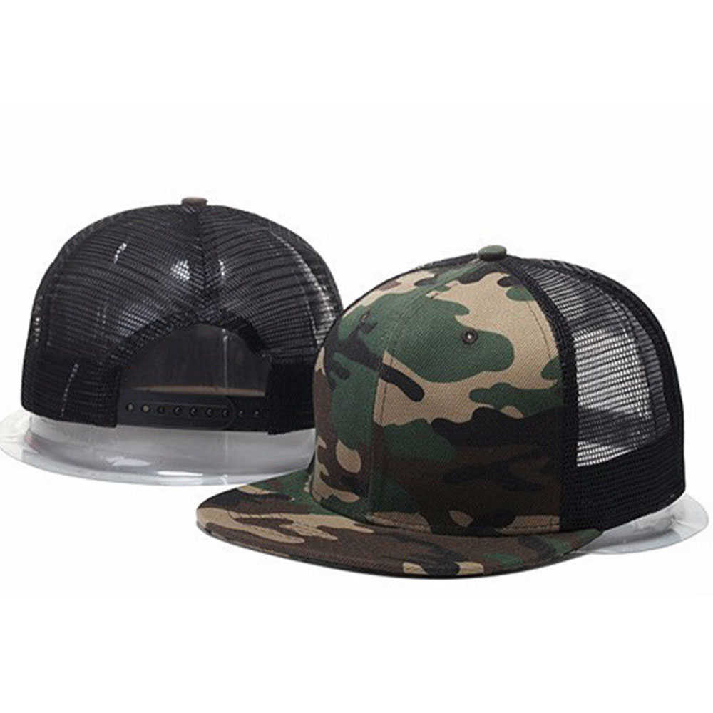 Snapbacks 2021 Yeni Unisex Hafif Mesh Düz Kadınların Açık Güneş Erkekler Ayarlanabilir Snap Kamyon Şapkası G230529