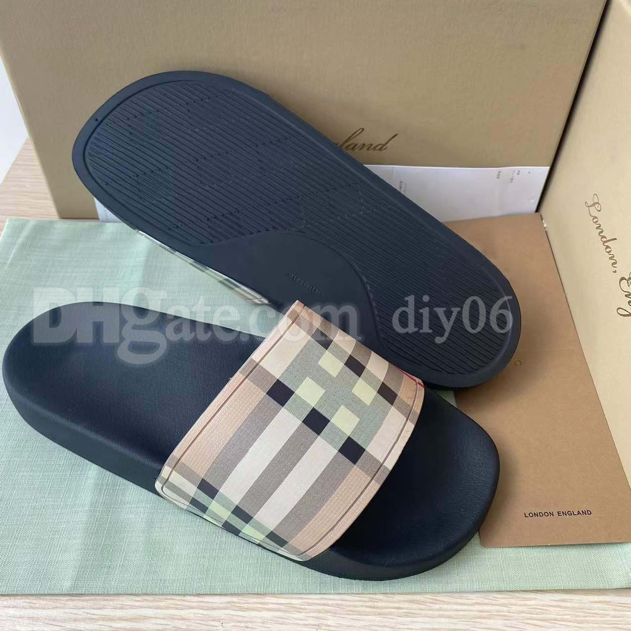 Designer pantoufle luxe hommes femmes sandales marque diapositives mode pantoufles dame glisser fond épais conception chaussures décontractées baskets