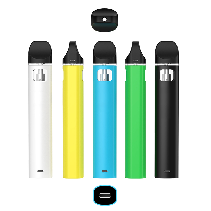 Stylo à dosette jetable Foaio MN2 sans bouton, batterie rechargeable de 500 mAh, dosette en céramique de 2 ml pour huile épaisse