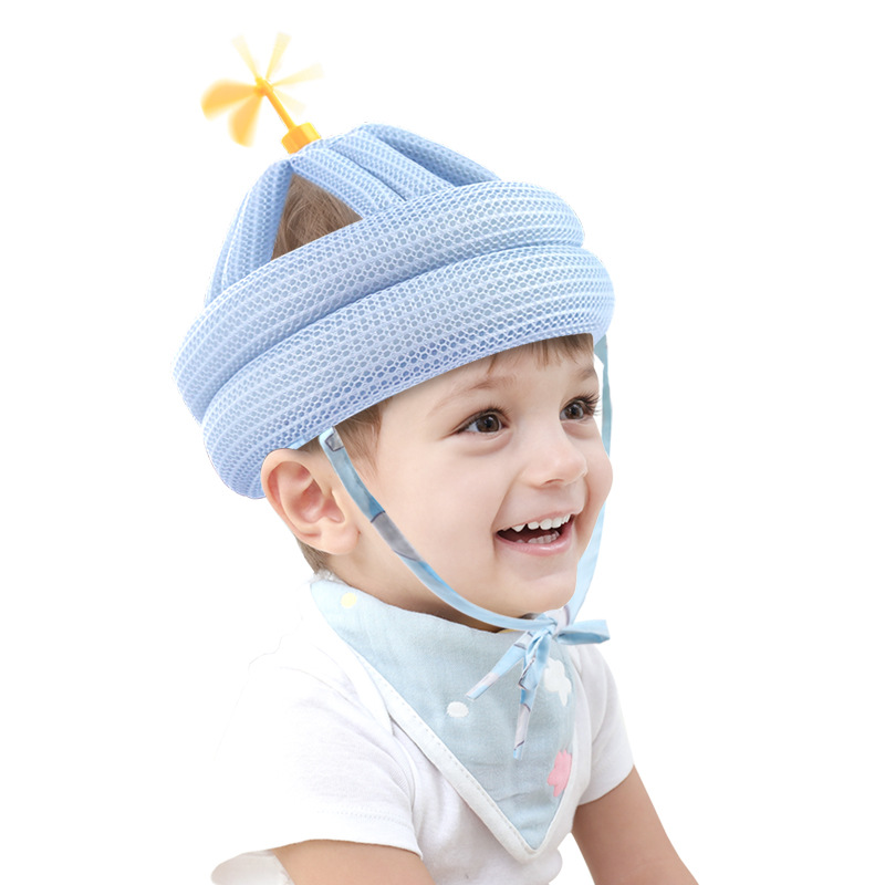 BABYS Drop-resistente helmbeschermingskussen Baby Leer kinderen te lopen Toddler Head Cap Anti Collision Hat Soft Comfortabele Cap