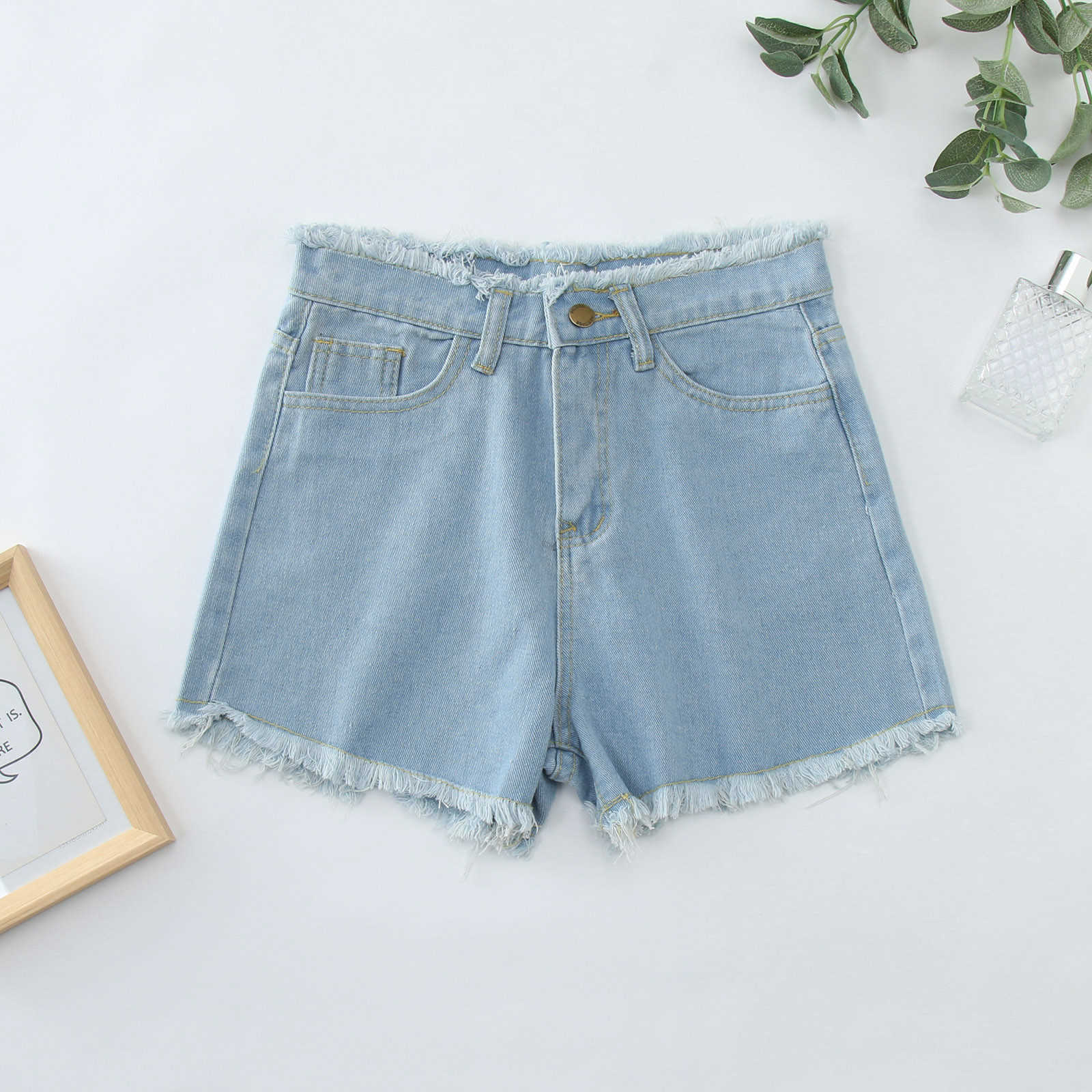 Damen-Shorts, Denim-Loch, abgenutzt und zerrissen, Sommer-Damen-Shorts, Unterhose, alte, abgeschnittene Denim-Jeans, Pantalones De Mujer P230530