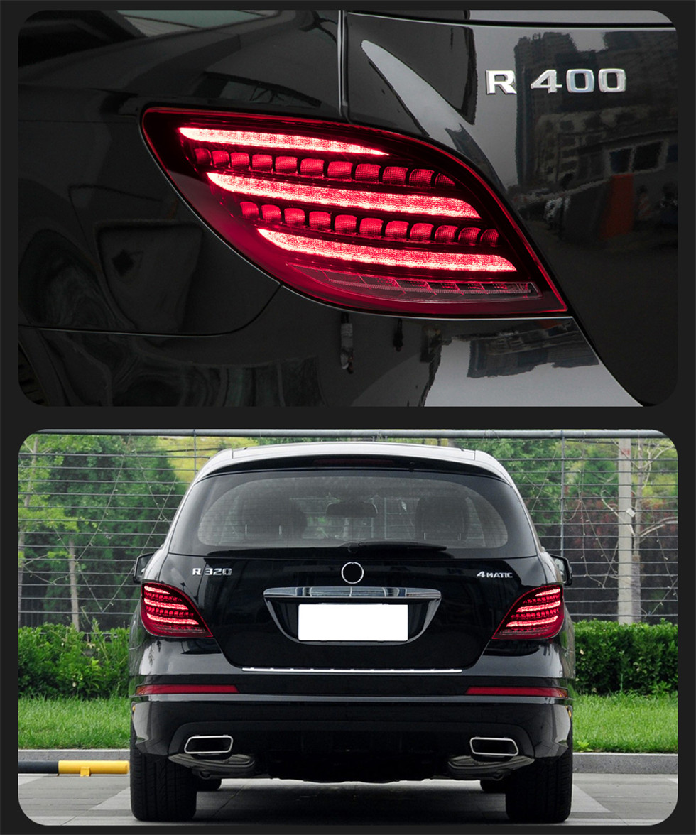 LED Tailgight dla klasy R Benz W251 2009-20 17 Światła ogonowe Styl Stylowe światła sygnałowe Maybach Sygnał Hamulec