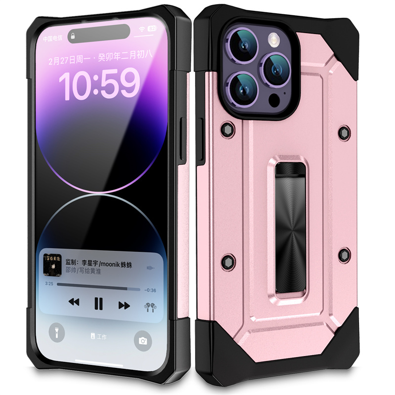 Armor Shockproof Phone Cases For Iphone 15 14 13 12 11 Pro Max XsMax Xr Xs X 7 8 Plus Kickstand Hybrid PC TPU Cellphone Case Shell Back Cover