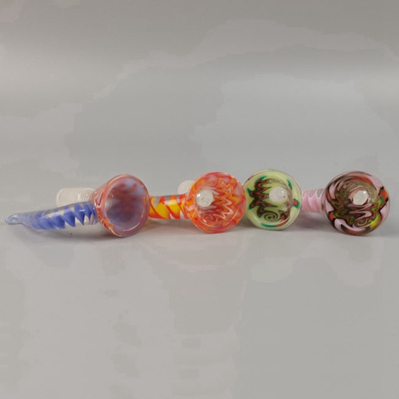 Glas USA Kleurrijke Wig Wag roken 14 mm 18 mm mannelijk gewricht kruid tabaksfilterkom olieliken draagbare os hoorn vervangen bubbler waterpijp bong downstem houder