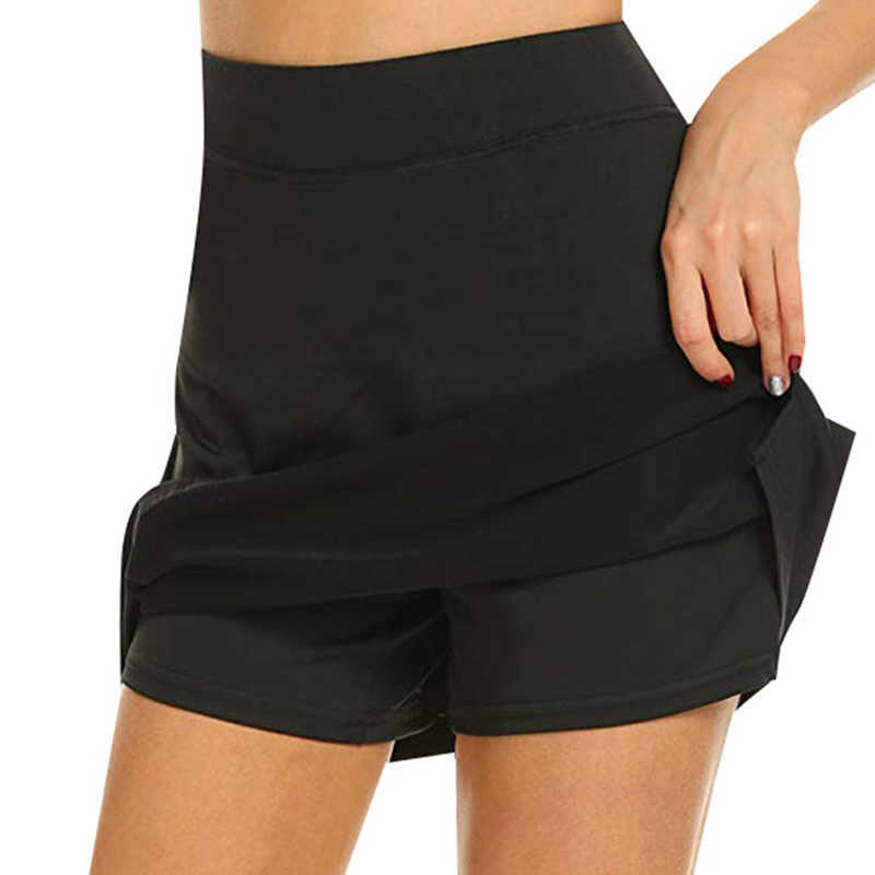 Jupes été femmes taille haute solide A-ligne Ski loisirs mode Harajuku Mini Ski Shorts P230529