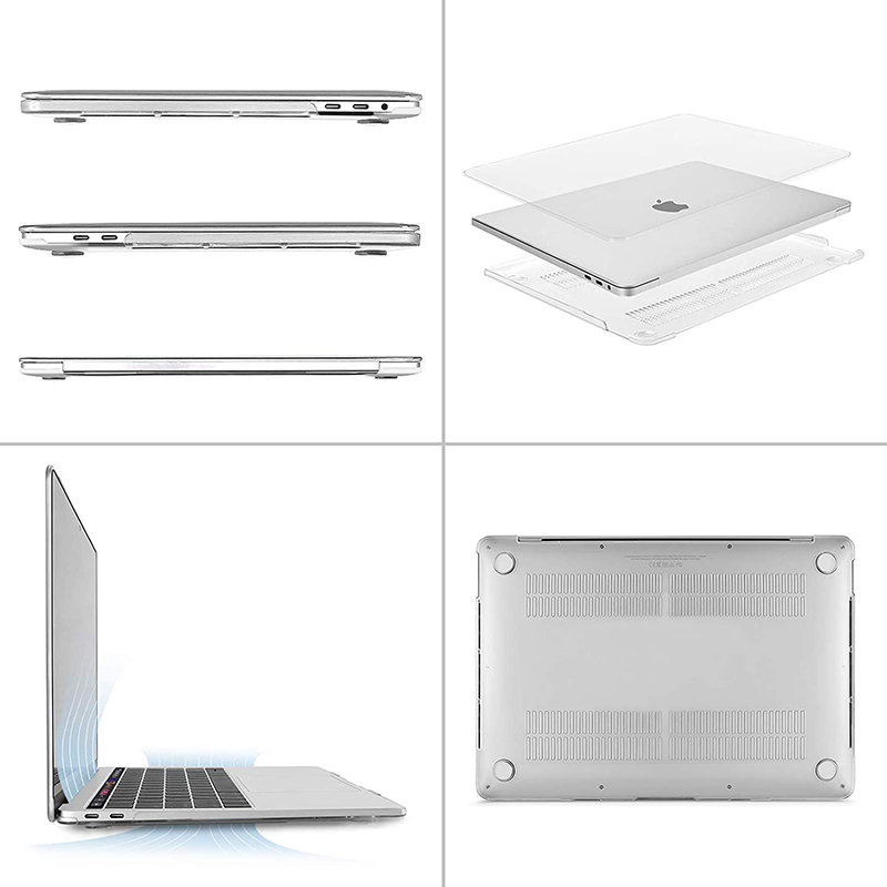 Crystal Clear Case Macbook для Air Pro 11 12 13 14 15 16 -дюймовый спереди с передним задней частью корпуса для ноутбука для корпуса.