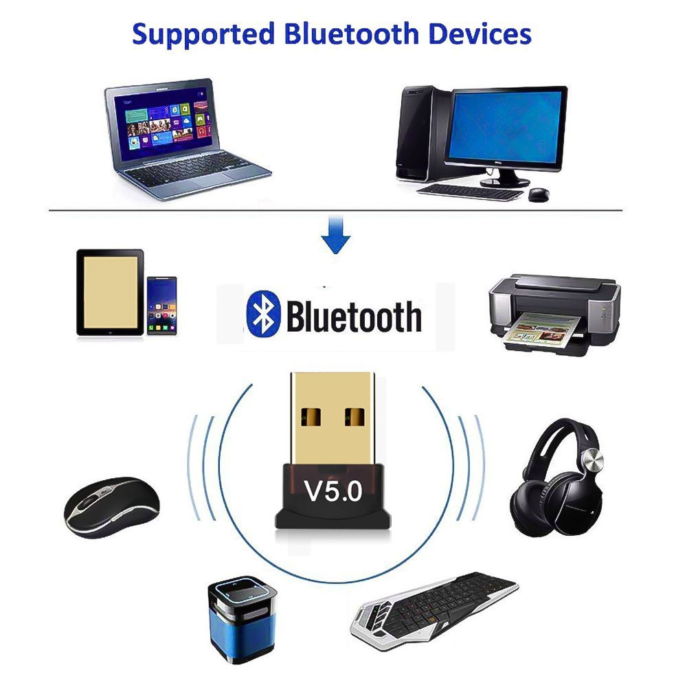 سطح المكتب PC USB Bluetooth Audio استلام جهاز إرسال سماعة سماعة سماعة سماعة الرأس مجانًا 5.0 محول Bluetooth