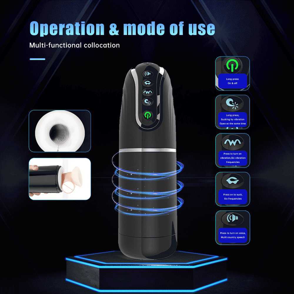 Automatyczny masturbator dla mężczyzn ssący wibrujący prawdziwy maszyna do lodów męska masturbacja kubek dla dorosłych towary